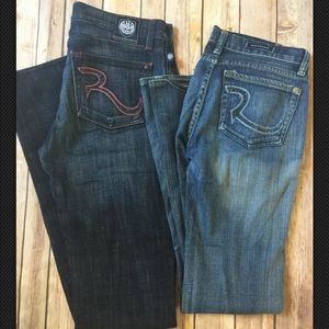 Rock & Republic Lot of 2 Boot Cut size 27 Jeans